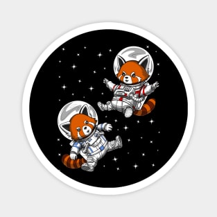 Red Panda Bear Space Astronaut Magnet
